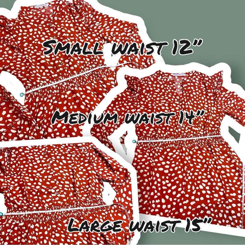 🎉HP🎉 NWT MS. SPARKLiNG Red and White Polka Dot Mini Ruffle Dress. Various Sizes - Picture 8 of 14